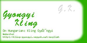 gyongyi kling business card